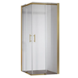 Душова кабіна з розсувними дверима Koer SR SC03-TR-12 90x90x200 см, матове золото, прозоре скло Easy Clean 6 мм, без піддону (KR5358)