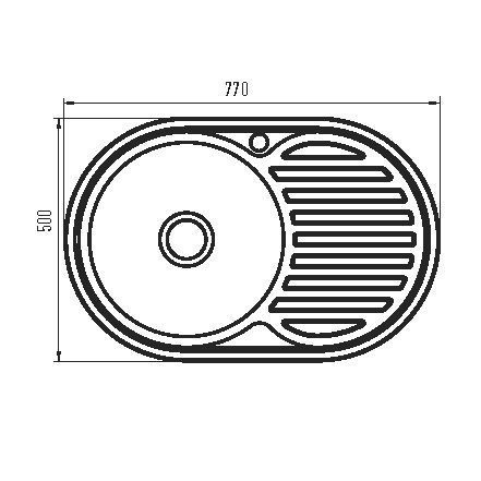 Мийка кухонна Zerix Z7750-06-180MD (micro decor) (ZS0564) ZS0564 фото