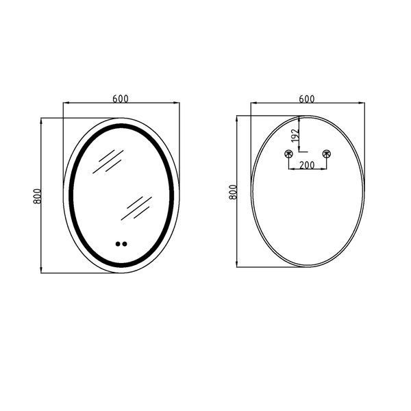 Зеркало Qtap Mideya (DC-F801) 600х800 с LED-подсветкой Touch, с антизапотеванием, диммером QT2078F801W SD00034655 фото