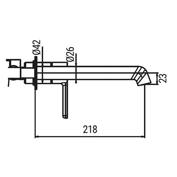 Змішувач для умивальника вбудований Koer KB-16029-01 Колір хром (KR5480) KR5480 фото