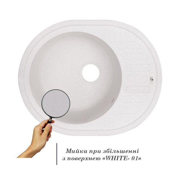 Кухонная мойка Lidz 620x500/200 WHI-01 (LIDZWHI01615500200) SD00039777 фото