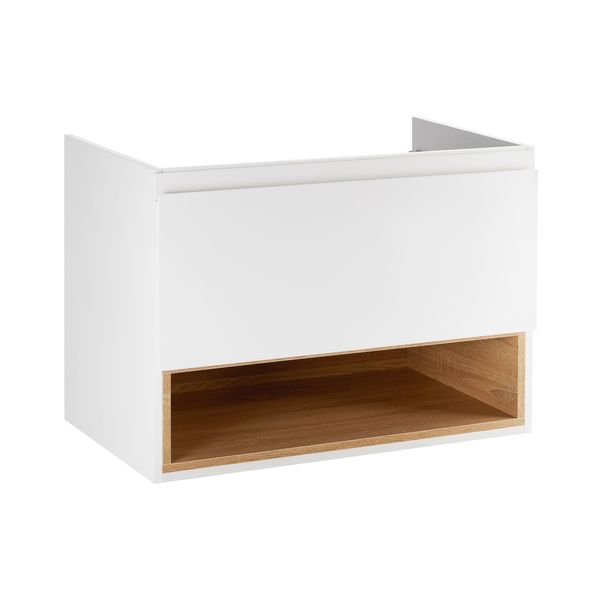 Тумба підвісна Qtap Robin 800х580х500 WHITE/WHITISH OAK QT1374TPВ8001NWWO SD00050537 фото