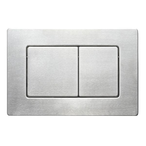 Панель змиву Koer KT-0612-02 240x160x10mm з нержавіючої сталі, кнопка квадратна SUS304 (KR6120) KR6120 фото