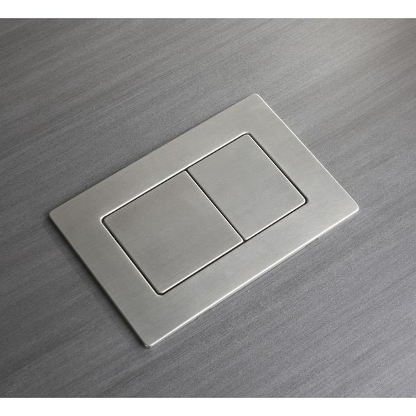 Панель змиву Koer KT-0612-02 240x160x10mm з нержавіючої сталі, кнопка квадратна SUS304 (KR6120) KR6120 фото