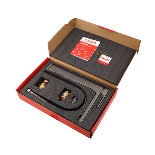 Змішувач для умивальника високий Koer KB-11009-07 (Колір графіт) (KR5978) KR5978 фото