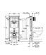 Інсталяція для підвісного унітазу 3 в 1 Grohe Rapid SL 38772001 з хромованою кнопкою Skate Cosmopolitan 38772001 фото 2