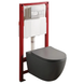 Комплект: MIXXUS PREMIUM ELLIPSE-SET-2101 GRAY Унітаз система змиву TORNADO 3.0+ Інсталяція KOER KT-0404 + панель KT-0604-07 GUN GRAY (MP6668) MP6668 фото 1