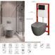 Комплект: MIXXUS PREMIUM ELLIPSE-SET-2101 GRAY Унітаз система змиву TORNADO 3.0+ Інсталяція KOER KT-0404 + панель KT-0604-07 GUN GRAY (MP6668) MP6668 фото 8