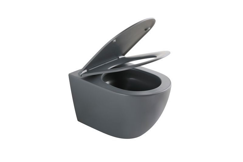 Комплект: MIXXUS PREMIUM ELLIPSE-SET-2101 GRAY Унітаз система змиву TORNADO 3.0+ Інсталяція KOER KT-0404 + панель KT-0604-07 GUN GRAY (MP6668) MP6668 фото