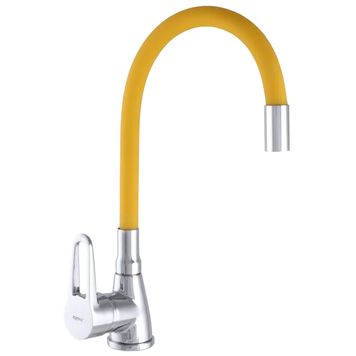 Смеситель для кухни Zerix SOP7 045 с желтым гибким изливом (ZX2669) ZX2669 фото