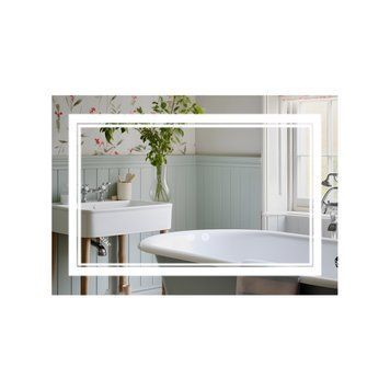 Дзеркало настінне Qtap Cardinal (CA1) 800х600 мм, прямокутне, з LED-підсвіткою Touch, антизапотіванням, димером, рег. темп. кольору (3000-6500K), Reverse SD00054580 фото