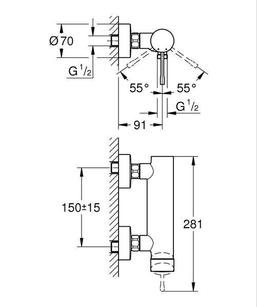 Смеситель для душа Grohe Essence New (25252001) 25252001 фото