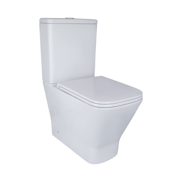 Унітаз-компакт Qtap Cardinal Ultra Quiet безободковий з сидінням Soft-close QT04222168AUQ3W SD00051950 фото