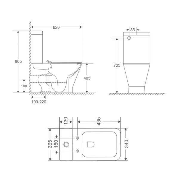 Унітаз-компакт Qtap Cardinal Ultra Quiet безободковий з сидінням Soft-close QT04222168AUQ3W SD00051950 фото