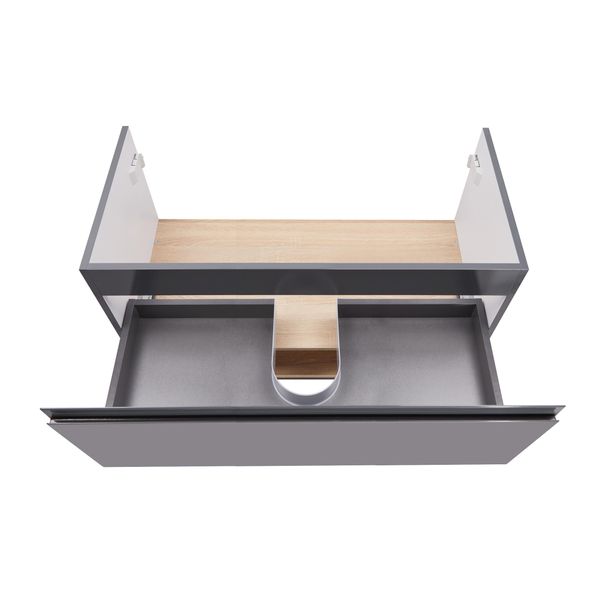 Тумба подвесная Qtap Robin 1000х580х500 GRAPHITE/WHITISH OAK QT1374TPВ1002NGWO SD00050547 фото