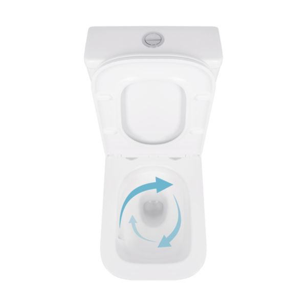 Унитаз-компакт Qtap Cardinal Ultra Quiet безободковый с сиденьем Soft-close QT04222168AUQ3W SD00051950 фото