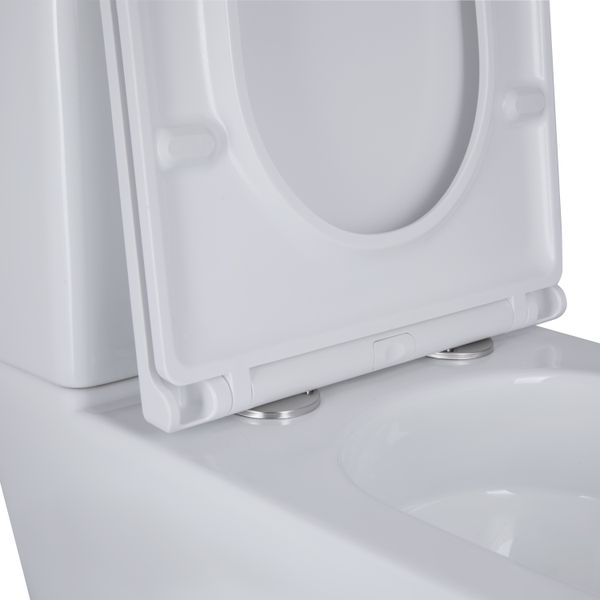 Унітаз-компакт Qtap Cardinal Ultra Quiet безободковий з сидінням Soft-close QT04222168AUQ3W SD00051950 фото