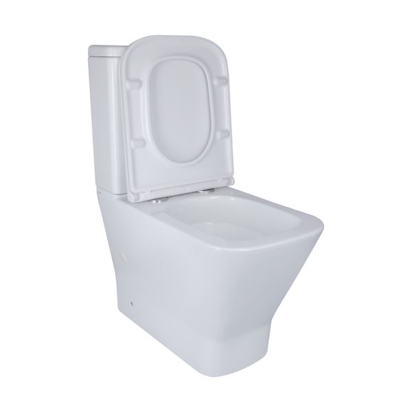 Унитаз-компакт Qtap Cardinal Ultra Quiet безободковый с сиденьем Soft-close QT04222168AUQ3W SD00051950 фото