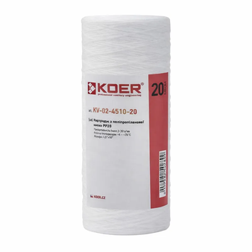 Картридж из полипропиленовой нити Koer KV-02-4510-20 (PP20 4,5"x10") (KR5028) KR5028 фото