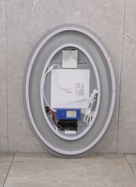 Дзеркало Mixxus PLAIN MV02-60x80 з Led Touch, Anti-fog, димером, регулятором яскравості, годинником (MI6933) MI6933 фото