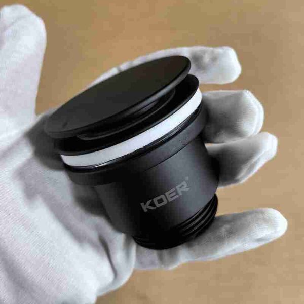 Донний клапан для раковини Koer PW-11-05 1 1/4'' універсальний (з/без перел) СLICK-СLACK (Колір чорн) (KR5795) KR5795 фото