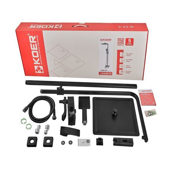 Душевая колонна со смесителем Koer KB-56007-05 (Цвет черный) (KR3461) KR3461 фото