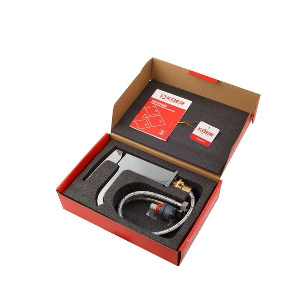 Змішувач для умивальника Koer KB-10037-01 (Колір хром), латунь (KR5998) KR5998 фото