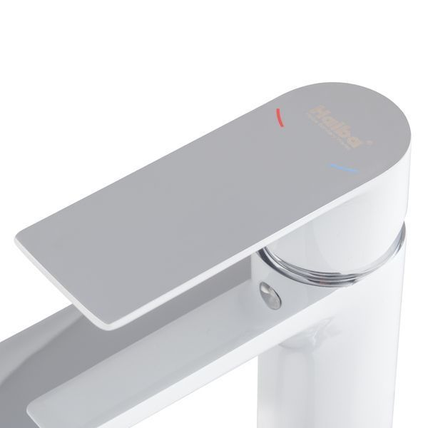 Смеситель для умывальника HAIBA ALEX 001 HIGH WHITE-CHROME (HB9564) HB9564 фото