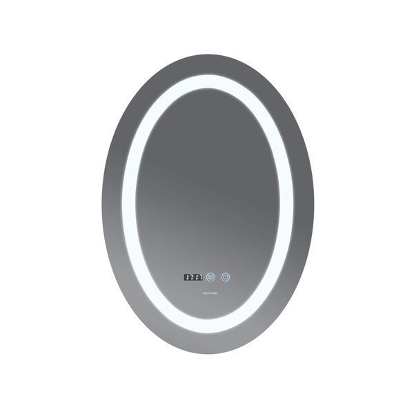 Дзеркало Mixxus PLAIN MV02-60x80 з Led Touch, Anti-fog, димером, регулятором яскравості, годинником (MI6933) MI6933 фото