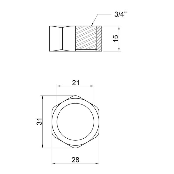 Гайка на эксцентрик для смесителя Lidz 020 Repair LDREP020CRM29474 Chrome SD00035573 фото