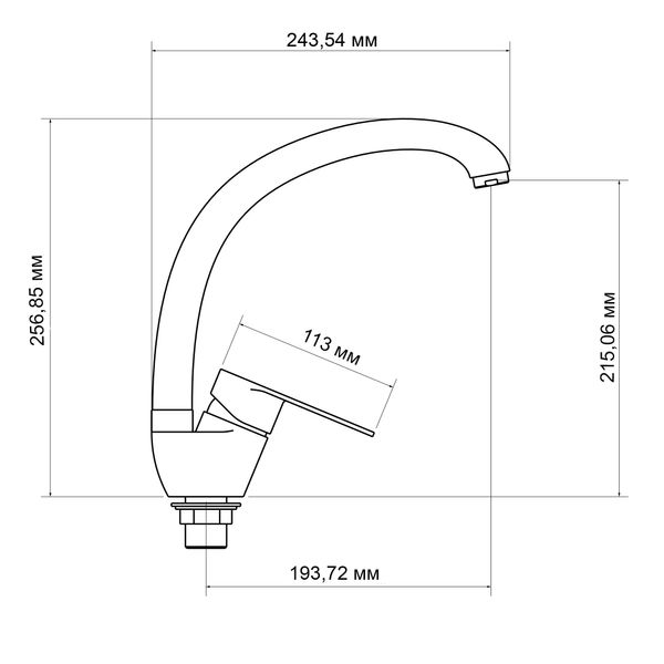 Змішувач для кухні Lidz Tani 008F (k40) LDTAN008FCRM44971 Chrome SD00051095 фото