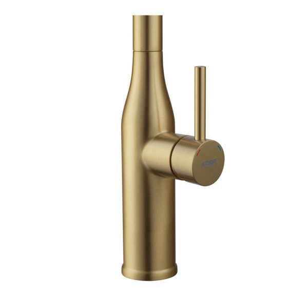 Комплект для кухни Brushed Gold: Мойка Mixxus MH6050 Micro Decor 600х500 мм + Смеситель Koer KI-70004-12 с выдвижным изливом KR220424 фото