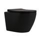Унітаз підвісний Qtap Robin New Ultra Quiet безобідковий з сидінням Soft-close MATT BLACK QT13332381АSMB