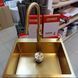 Комплект для кухни Brushed Gold: Мойка Mixxus MH6050 Micro Decor 600х500 мм + Смеситель Koer KI-70004-12 с выдвижным изливом KR220424 фото 2