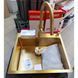 Комплект для кухни Brushed Gold: Мойка Mixxus MH6050 Micro Decor 600х500 мм + Смеситель Koer KI-70004-12 с выдвижным изливом KR220424 фото 17