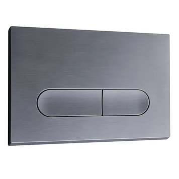 Панель змиву Koer KT-0608-07 240x160x10mm пластикова, кнопка закруглена (колір графіт) (KR6128) KR6128 фото