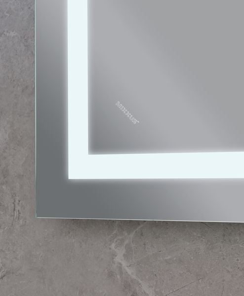 Дзеркало Mixxus WARM MR02-90x70 з Led Touch, Anti-fog, димером, регулятором яскравості, годинником (MI6673) MI6673 фото