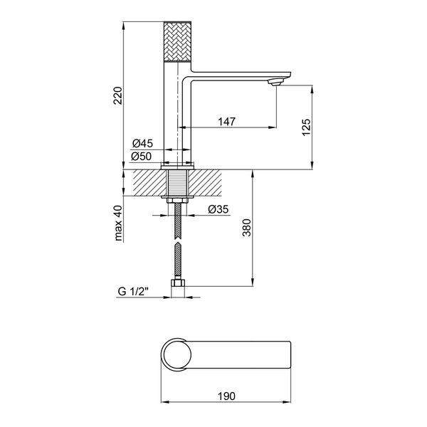 Смеситель для раковины Qtap Brno с прогрессивным картриджем 1067103B Black Matt SD00047498 фото