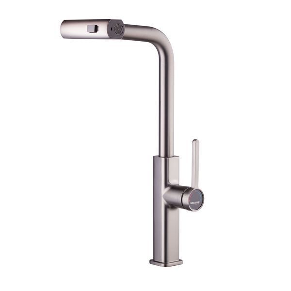 Змішувач для кухні з висувним виливом Mixxus Premium HAMMER 014 GRAPHITE (MI6955) MI6955 фото