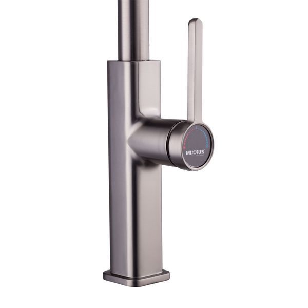 Смеситель для кухни с выдвижным изливом Mixxus Premium HAMMER 014 GRAPHITE (MI6955) MI6955 фото