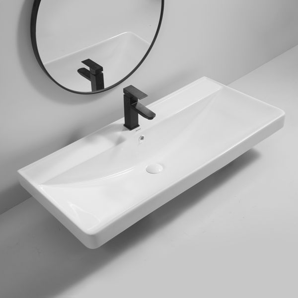 Раковина меблева MIXXUS PREMIUM STYLE-1504 1000х480х190mm з отвором під змішувач та переливом (MP6501) MP6501 фото