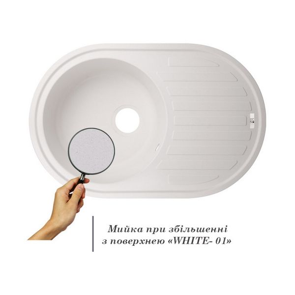 Кухонна мийка Lidz 780x500/200 WHI-01 (LIDZWHI10780500200) SD00039798 фото