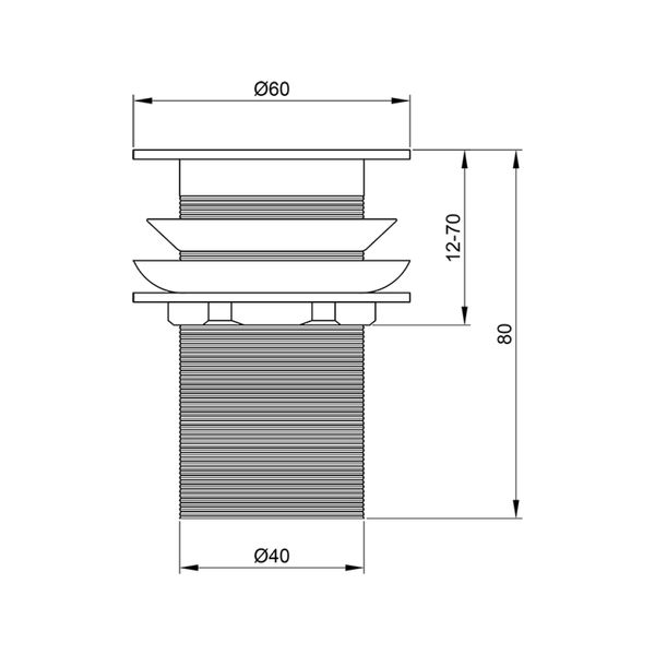 Донный клапан Lidz Tani 001 без перелива LDTAN001CRM29479 Chrome SD00035578 фото