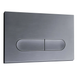 Панель змиву Koer KT-0608-07 240x160x10mm пластикова, кнопка закруглена (колір графіт) (KR6128)