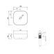 Комплект Qtap Kolibri: Раковина накладная 425x425x140 мм, White, квадратная + Донный клапан Pop-up PU02 SD00054592 фото 2