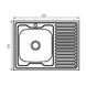 Мойка кухонная Zerix Z8060L-08-180MD (micro decor) (ZS0605) ZS0605 фото 2