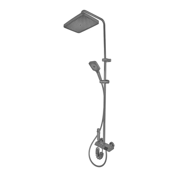 Душова колона зі змішувачем Mixxus Premium NEPTUNE 009-J GRAPHITE з кнопкою перемикання, 4 режими (MI6833) MI6833 фото