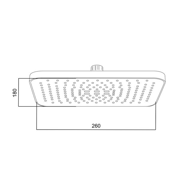 Лейка для верхнего душа Qtap Hlavova 260x180 мм прямоугольная QTHLA107CRM45784 Chrome/Black SD00051908 фото