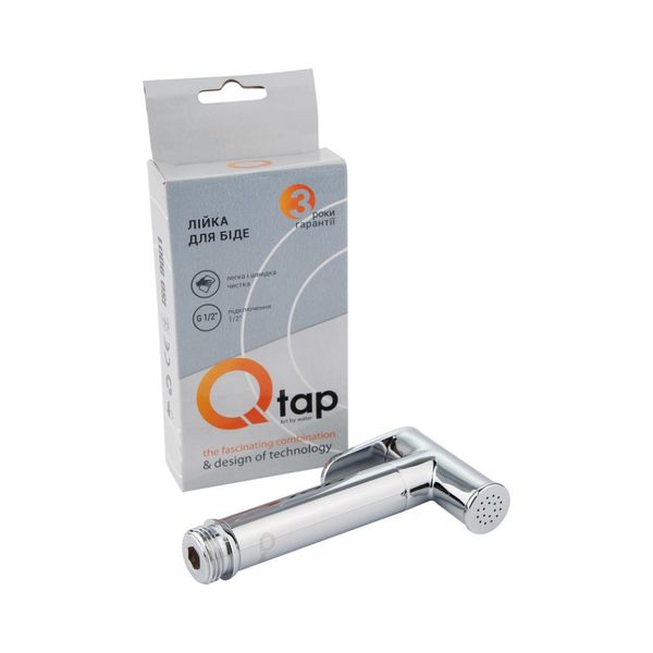 Лійка для гігієнічного душу Qtap Rucni округла QTCRMB020 Chrome (Bidet) SD00035707 фото