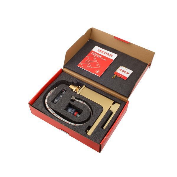 Змішувач для умивальника Koer KB-10009-12 (Колір матове золото) (KR5977) KR5977 фото